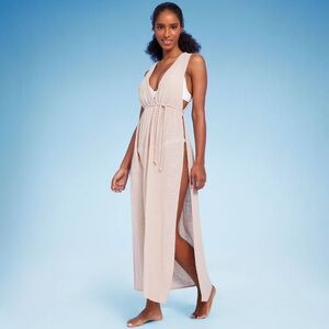 Women's Plunge Open-Side Braided Cover Up Midi Dress - Shade & Shore